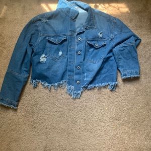 distressed jean jacket